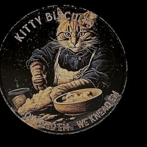 Kitty Bakery Aluminum Decorative Round Sign
